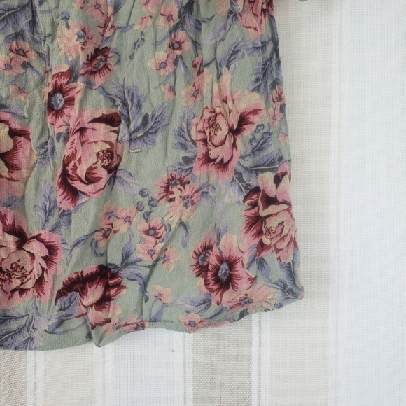 American Eagle Floral Boho Mini Skirt Size Large - Picture 3 of 8